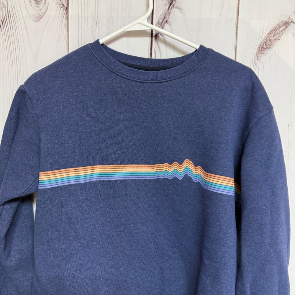 Patagonia Women’s Ridge Rise Uprisal Crew Medium Blue Graphic‎ EUC - Picture 2 of 9